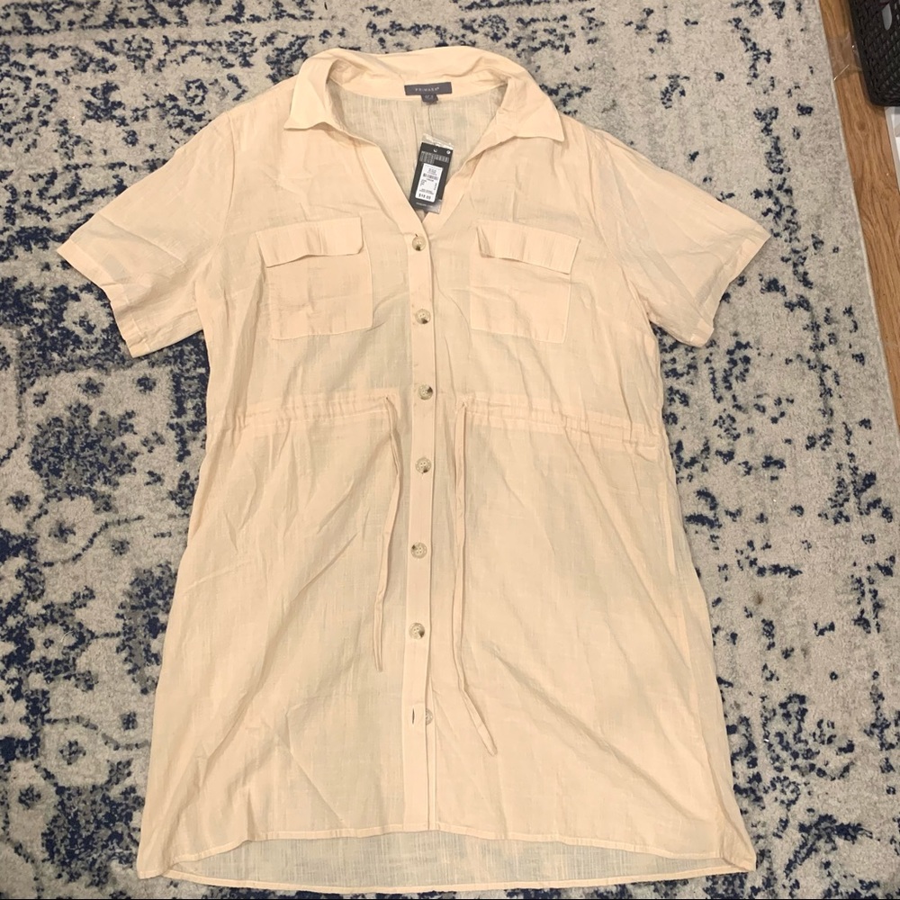 Button up t-shirt dress NWT